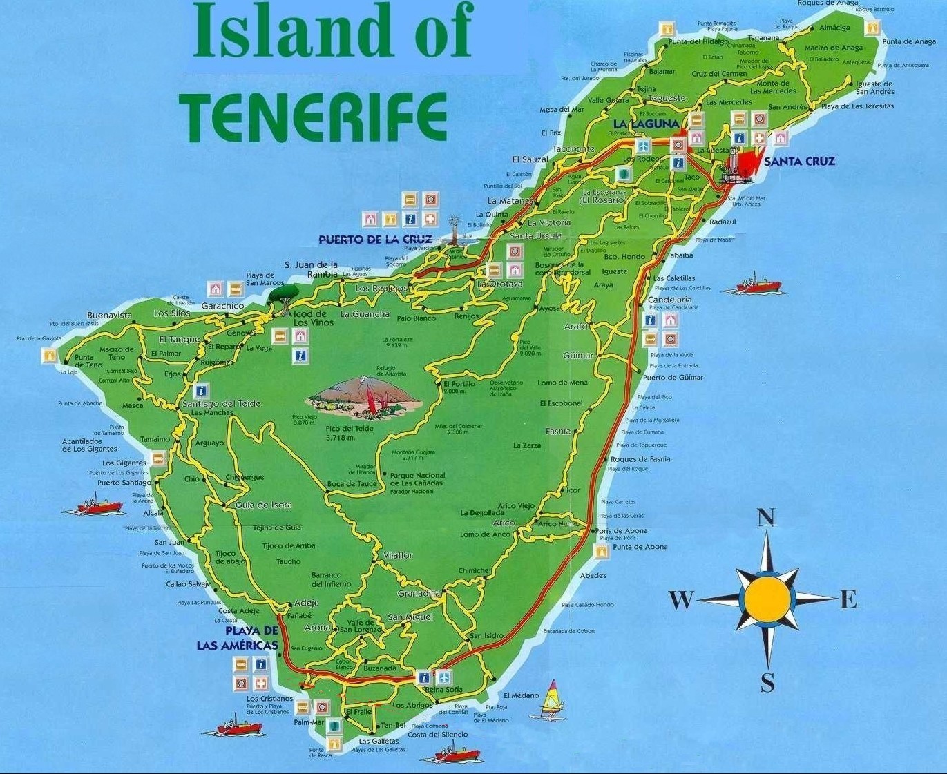 Остров Тенерифе на карте