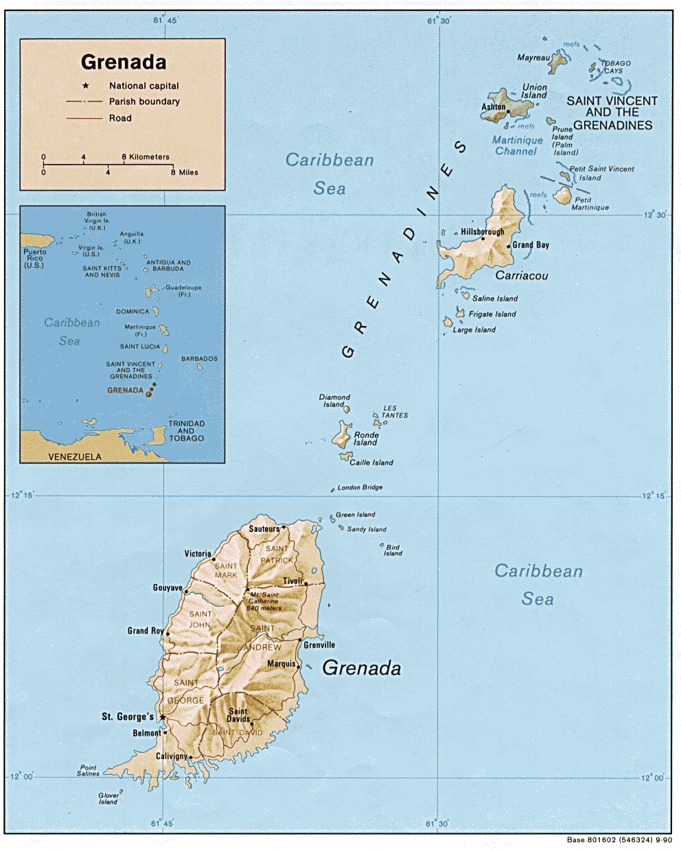 Смотрите где Гренада находится на карте мира
