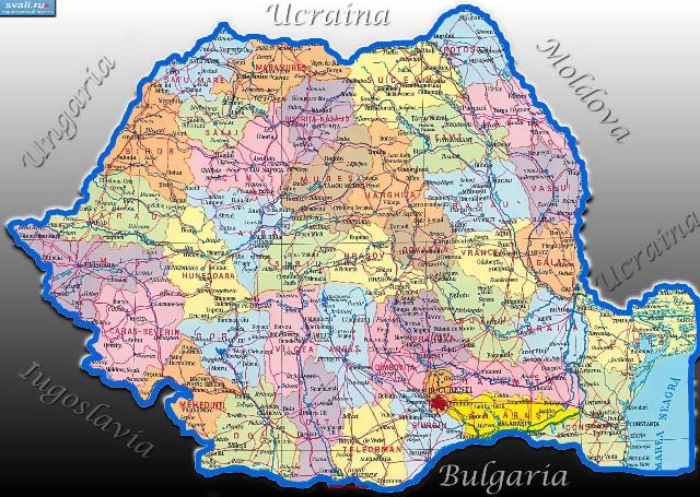 Подробная карта Румынии на русском языке.