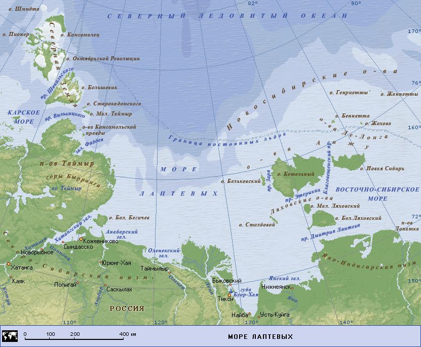 Острова россии на карте с названиями