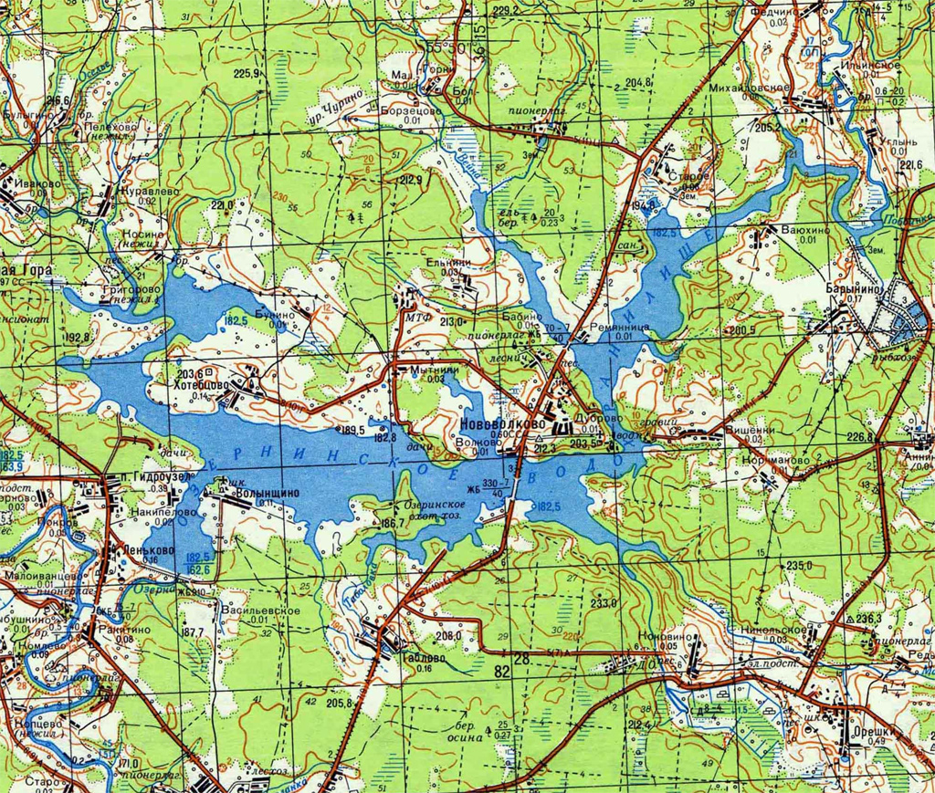 Верхнемакаровское водохранилище карта