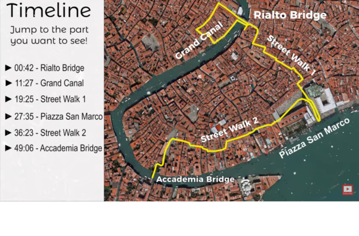 Город Венеция видео-экскурсия - виртуальная, самостоятельная и бесплатная