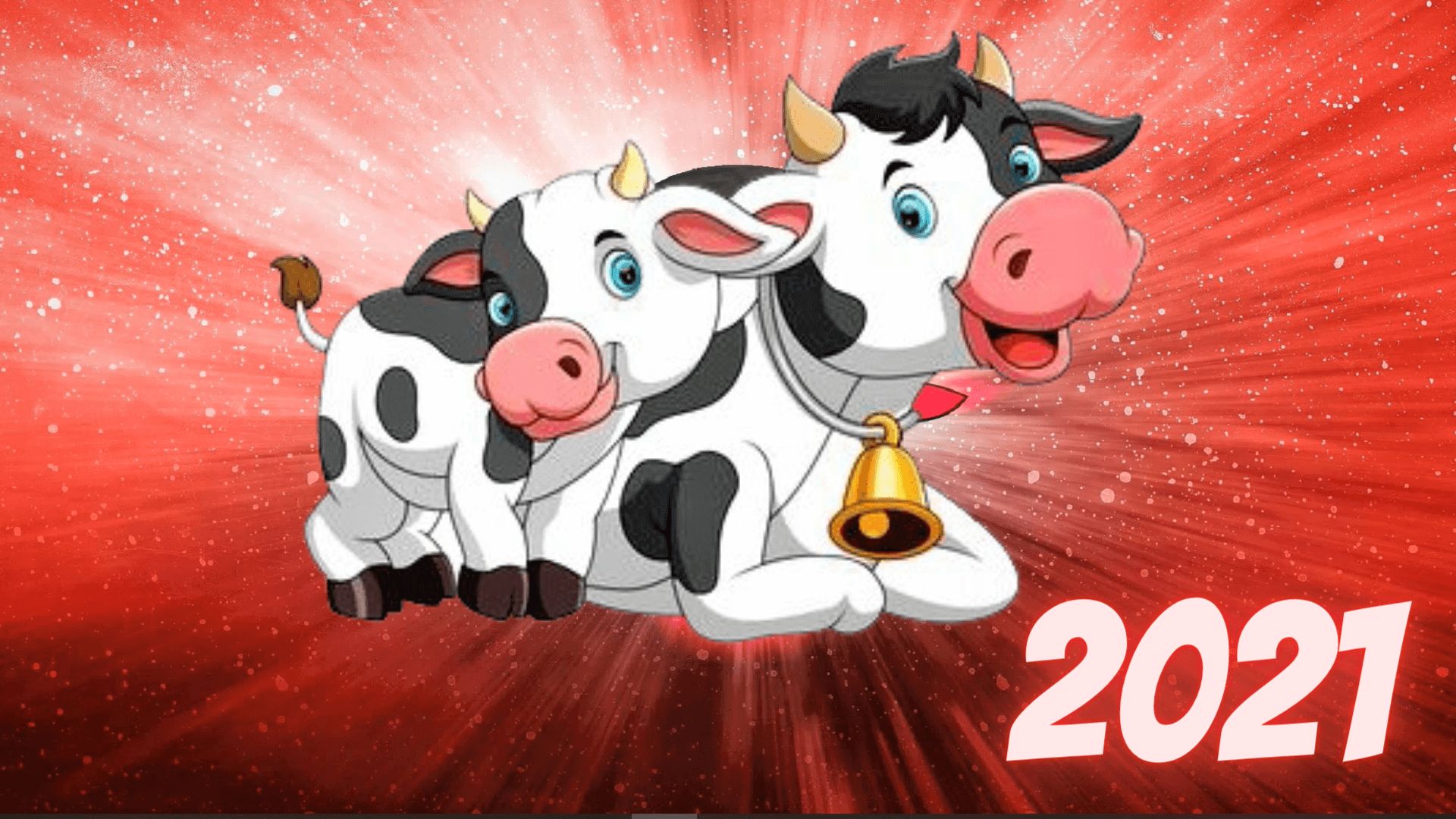 Заставки и картинки с быками на Новый год 2021